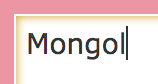 Text in Mongolian
latin